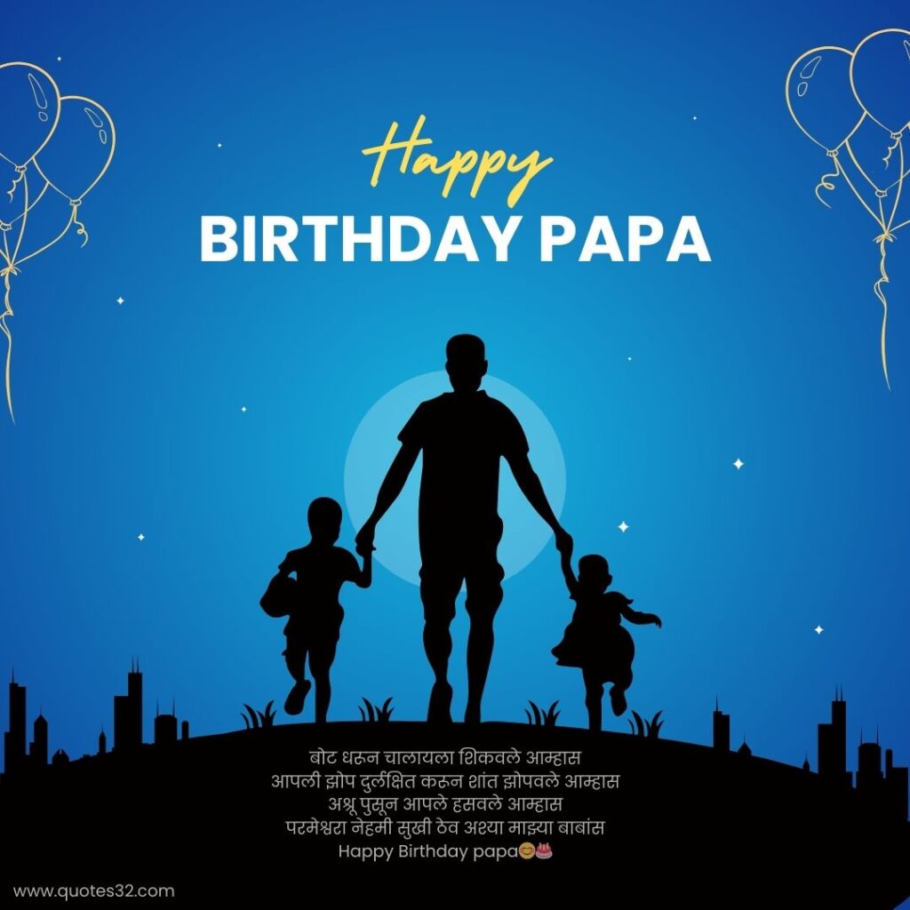 Happy birthday papa wishes in mararthi