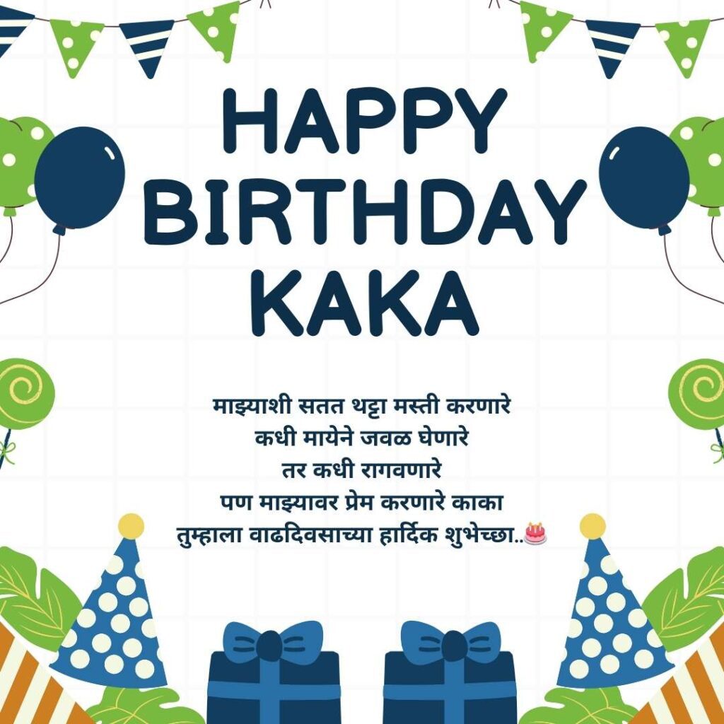 Happy Birthday kaka wishes in marathi